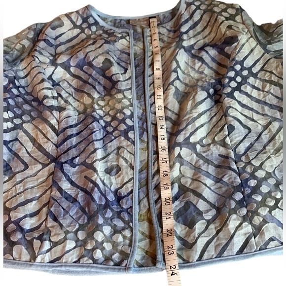 Chico’s sheer blue blazer L / Size 12 - Picture 5 of 12